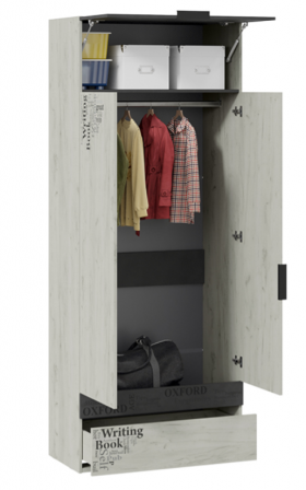 Шкаф комбинированный для одежды «Оксфорд-2» в Большеречье - bolshereche.katalogmebeli.com | фото 2