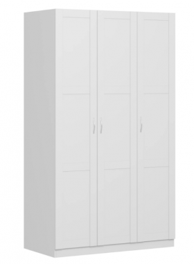 Шкаф трехдверный Пегас сборный белый в Большеречье - bolshereche.katalogmebeli.com | фото 1
