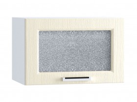 Шкаф верхний горизонтальный со стеклом 500, ШВГС 500 (Клен кремовый/корпус белый) в Большеречье - bolshereche.katalogmebeli.com | фото