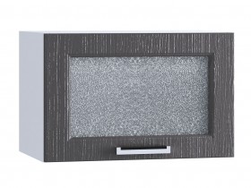 Шкаф верхний горизонтальный со стеклом 500, ШВГС 500 (Клен серый/корпус белый) в Большеречье - bolshereche.katalogmebeli.com | фото