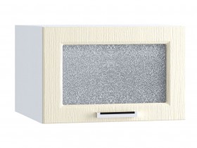 Шкаф верхний горизонтальный со стеклом 510, ШВГС 510 (Клен крем/корпус белый) в Большеречье - bolshereche.katalogmebeli.com | фото