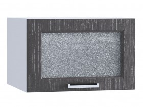 Шкаф верхний горизонтальный со стеклом 510, ШВГС 510 (Клен серый/корпус белый) в Большеречье - bolshereche.katalogmebeli.com | фото