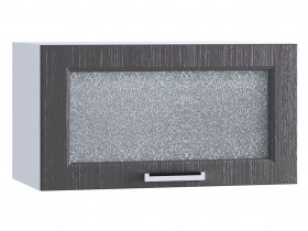 Шкаф верхний горизонтальный со стеклом 600, ШВГС 600 (Клен серый/корпус белый) в Большеречье - bolshereche.katalogmebeli.com | фото
