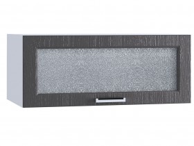 Шкаф верхний горизонтальный со стеклом 810, ШВГС 810 (Клен серый/корпус белый) в Большеречье - bolshereche.katalogmebeli.com | фото