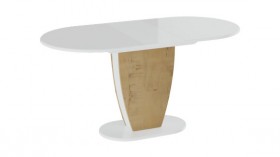 Стол обеденный «Монреаль» Тип 1 (Белый глянец/Бунратти) в Большеречье - bolshereche.katalogmebeli.com | фото 2