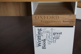 Стол с ящиками «Оксфорд» (Ривьера/Белый с рисунком) в Большеречье - bolshereche.katalogmebeli.com | фото 9