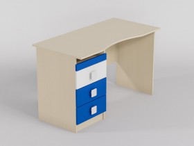 Стол (столешница с выемкой) Скай люкс (Синий/Белый/корпус Клен) в Большеречье - bolshereche.katalogmebeli.com | фото 1