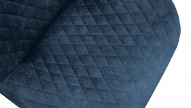 Стул «Оливер» К1С Черный муар/Микровелюр Wellmart Blue в Большеречье - bolshereche.katalogmebeli.com | фото 3