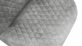 Стул «Оливер» К3 Черный/Микровелюр Wellmart Silver в Большеречье - bolshereche.katalogmebeli.com | фото 3