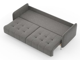 Валериан диван трёхместный прямой Стальной, ткань RICO FLEX 9292 в Большеречье - bolshereche.katalogmebeli.com | фото 3