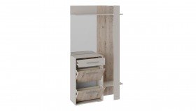 Шкаф для одежды «Нуар» тип 1 Фон серый/Дуб сонома в Большеречье - bolshereche.katalogmebeli.com | фото 3