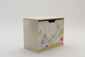 Ящик для игрушек Флёр (Белый/корпус Клен) в Большеречье - bolshereche.katalogmebeli.com | фото