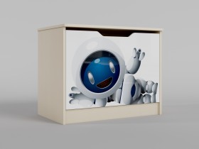 Ящик для игрушек Санни (Белый/корпус Клен) в Большеречье - bolshereche.katalogmebeli.com | фото